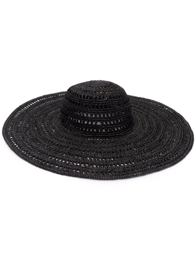 Ibeliv Black Raffia Miaro Hat