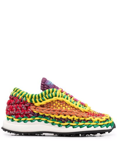 Valentino Garavani Multicolored Crochet Runner Sneakers In Yellow