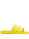 Bottega Veneta Intrecciato Logo-embossed Slides In Kiwi