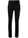 Emporio Armani Low-rise Skinny Jeans In Black