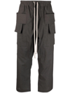 RICK OWENS DRKSHDW CROPPED CARGO TROUSERS