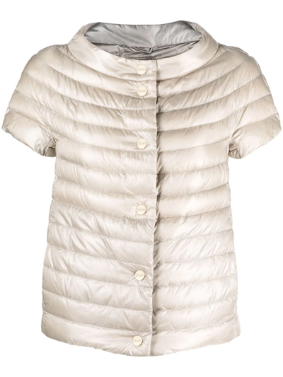 Herno Woman Puffer Sand Size 6 Polyamide In Neutral