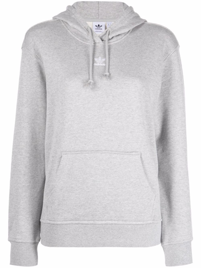 Adidas Originals Long-sleeve Cotton Hoodie In Grey