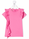 Emilio Pucci Junior Ruffle-trimmed T-shirt In Pink