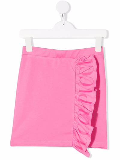 Emilio Pucci Junior Kids' Ruffle-trimmed Mini Skirt In Pink