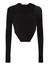 Ambush Square Neck T-shirt In Black