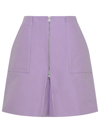 AMBUSH LAVENDER LINEN BLEND WORKER SHORTS