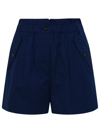 Kenzo Navy Cotton Shorts In Blue