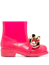 Jw Anderson Chain-embellished Ankle Boots In Medium Pink