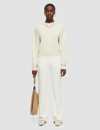 Joseph Cardigan Stitch Jumper In Ivory
