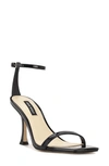 Nine West Women's Yess Square Toe Tapered Heel Dress Sandals In Black
