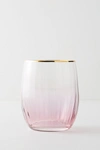 Anthropologie Waterfall Stemless Wine Glasses, Set Of 4 By  In Pink Size S/4 Wine Glass