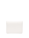 Maison Margiela Four Stitch Pebbled Wallet In White