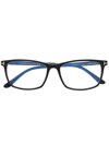 Tom Ford Block Rectangular Glasses In Black