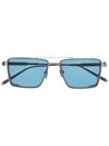 Akoni Sprint-a Square-frame Sunglasses In Silver