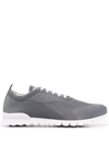 Kiton Fits Mesh Sneakers Pull Tab Rubber Sole In Grau