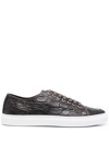 BRIONI CROCODILE-EFFECT LEATHER trainers