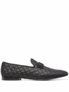 TAGLIATORE QUILTED LEATHER LOAFERS