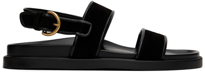Gianvito Rossi Strapped Leather Sandals In Black