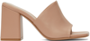 Gianvito Rossi 85mm Wynn Leather Mules In Peach