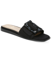 Sam Edelman Women's Inez Buckle Flat Sandals Women's Shoes In Black