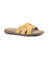 Cliffs By White Mountain Fortunate Woven Sandal In Yellow