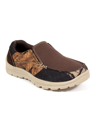 Deer Stags Kids' Little Boys Alvin Slip-on Sneakers In Brown Camo