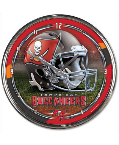 Wincraft Tampa Bay Buccaneers Chrome Wall Clock In Red