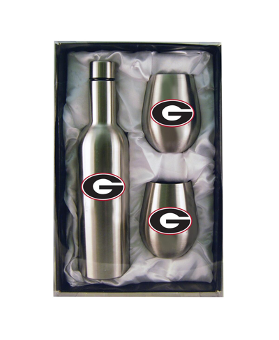 Memory Company Georgia Bulldogs 28 oz Stainless Steel Bottle And 12 oz Tumblers Set In Silver
