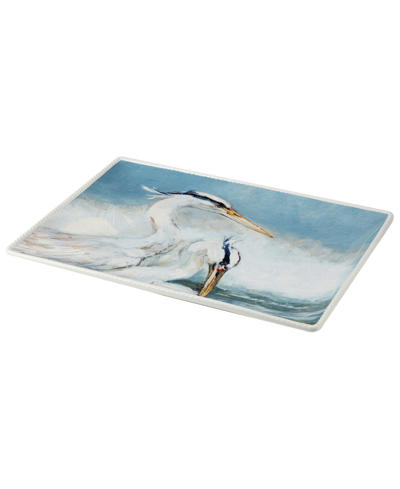 Certified International Shorebirds Rectangular Platter In Blue