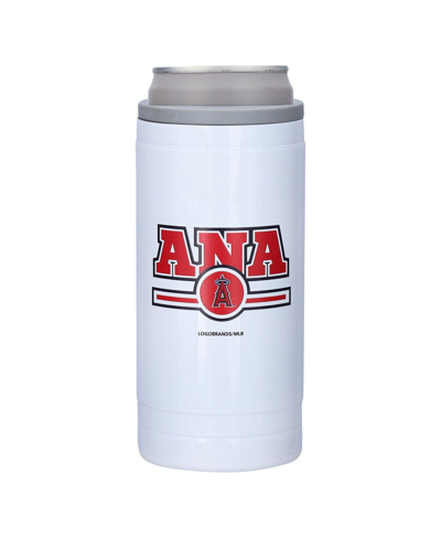 Logo Brands Los Angeles Angels 12 oz Letterman Slim Can Cooler In Clear