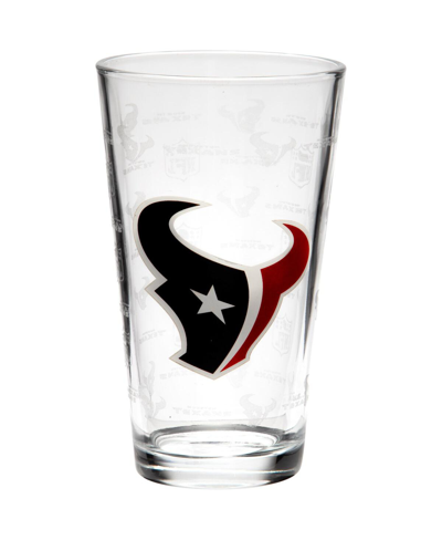 Memory Company Houston Texans 16 oz Sandblasted Mixing Glass In Clear