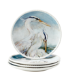 Certified International Shorebirds Dinner Plate, Set Of 4 In Blue