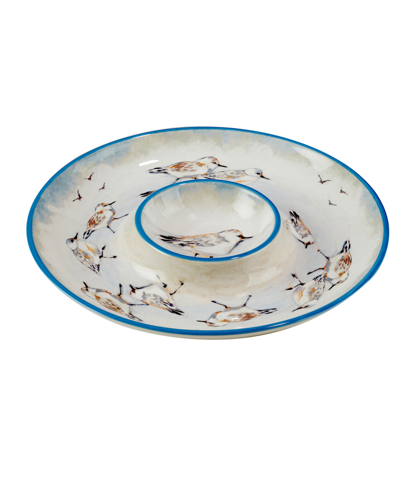 Certified International Shorebirds Chip Dip In Blue