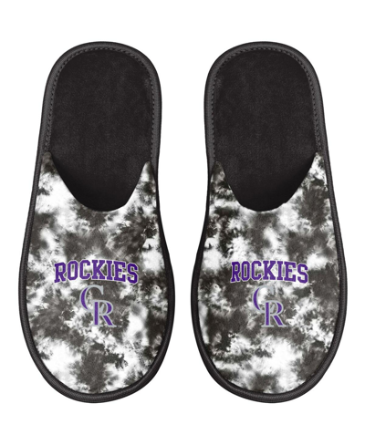 Foco Women's  Colorado Rockies Iconic Logo Scuff Slippers In Black