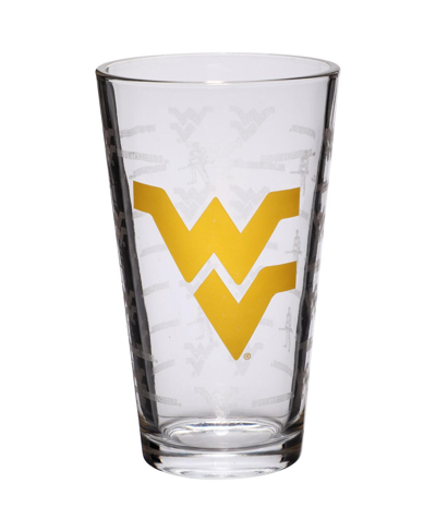 Memory Company West Virginia Mountaineers 16 oz Sandblasted Mixing Glass In Clear