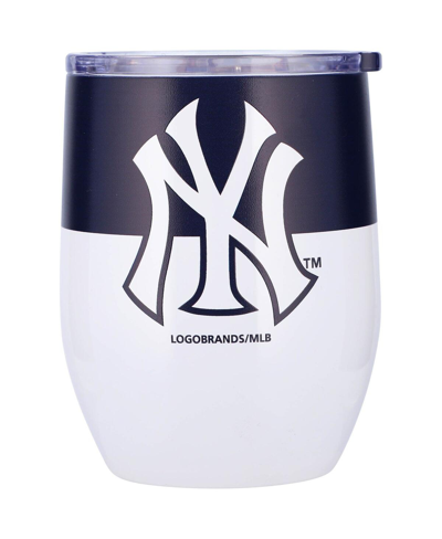 Logo Brands New York Yankees 16 oz Colorblock Stainless Steel Curved Tumbler In White