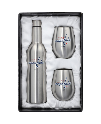 Memory Company Washington Capitals 28 oz Stainless Steel Bottle And 12 oz Tumblers Set In Silver