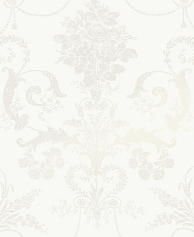 Laura Ashley Josette Wallpaper In White