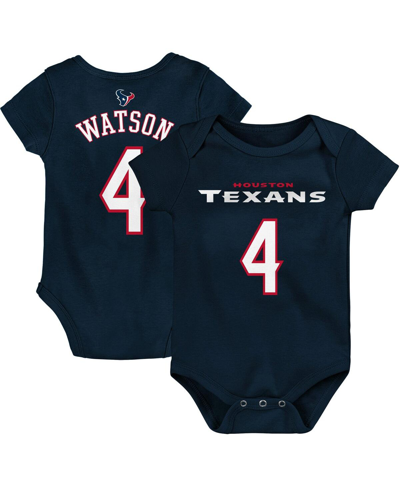 Outerstuff Babies' Unisex Newborn Infant Deshaun Watson Navy Houston Texans Mainliner Name Number Bodysuit