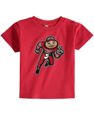 Two Feet Ahead Toddler Boys And Girls Scarlet Ohio State Buckeyes Big Logo T-shirt