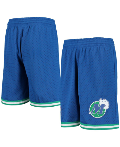 Mitchell & Ness Kids' Youth Boys Mitchell Ness Blue Dallas Mavericks Hardwood Classics Swingman Shorts