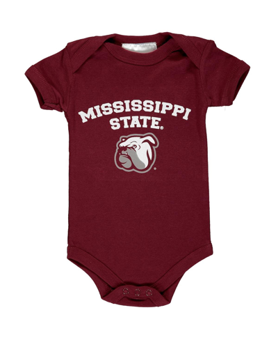 Two Feet Ahead Babies' Unisex Infant Maroon Mississippi State Bulldogs Arch Logo Bodysuit