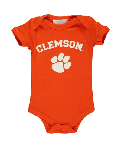 Two Feet Ahead Infant Boys And Girls Orange Clemson Tigers Arch & Logo Bodysuit
