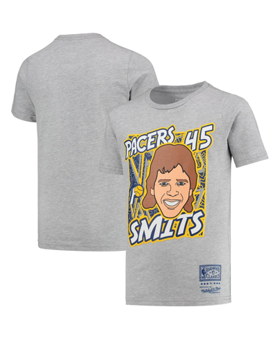 MITCHELL & NESS BIG BOYS MITCHELL & NESS RIK SMITS GRAY INDIANA PACERS HARDWOOD CLASSICS KING OF THE COURT PLAYER T-