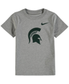 Nike Toddler Boys And Girls  Heather Gray Michigan State Spartans Logo T-shirt In Heathered Gray