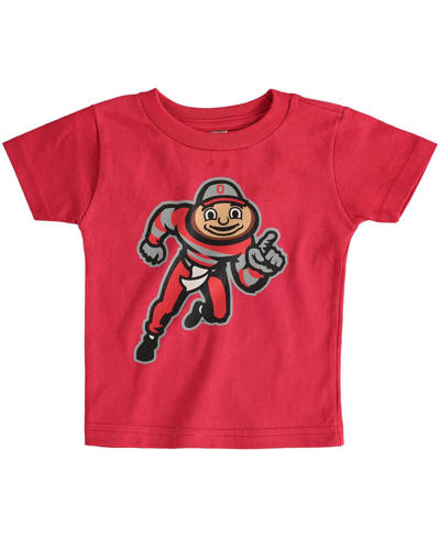 Two Feet Ahead Infant Boys And Girls Scarlet Ohio State Buckeyes Big Logo T-shirt