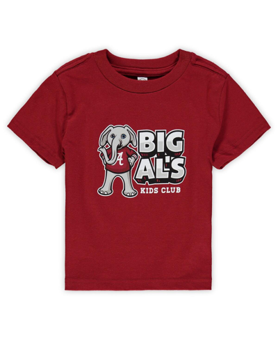 Two Feet Ahead Toddler Boys And Girls Crimson Alabama Crimson Tide Big Al's Kids Club Big Logo T-shirt