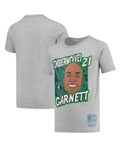 Mitchell & Ness Kids' Big Boys  Kevin Garnett Gray Minnesota Timberwolves Hardwood Classics King Of The Cou