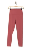 90 Degree By Reflex Superflex High Rise Elastic Free Ankle Leggings In Terracotta